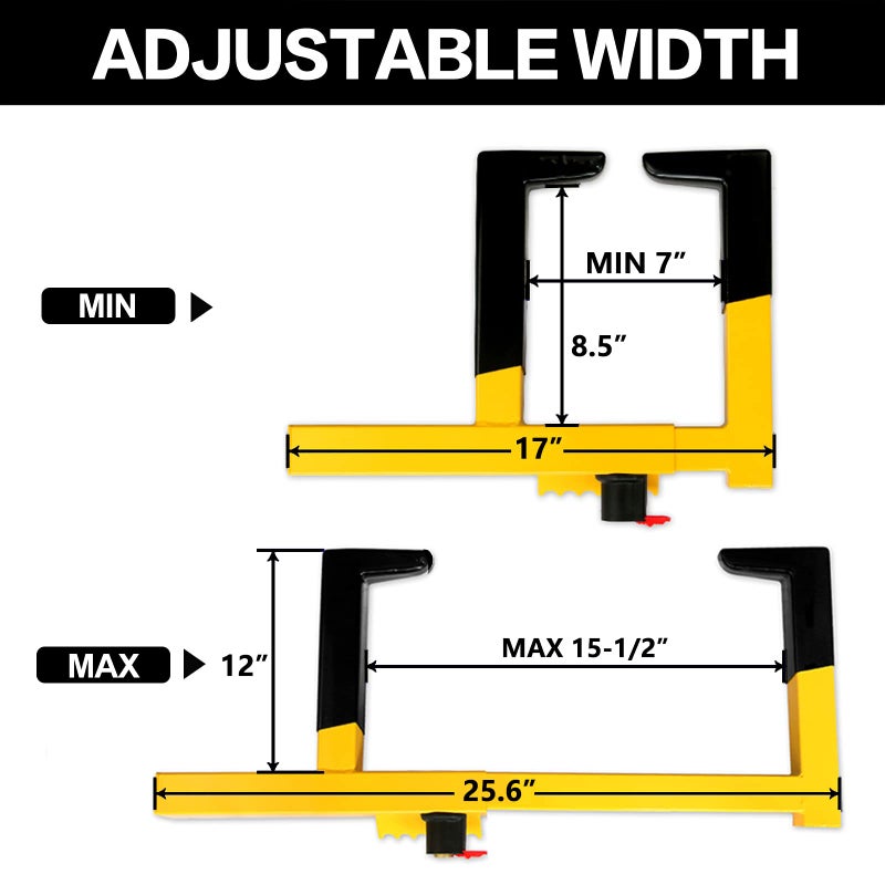 KAYCENTOP Wheel Lock Clamp Security Tire Lock Anti Theft for Max 15.5 inch Tire Width Universal Car Wheel Lock for Trailers SUV Boats Motorcycles Golf Cart Yellow/Black - Image 5